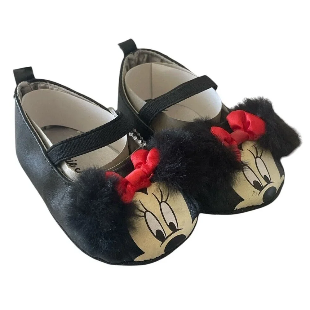 Disney Baby Minnie Mouse Crib Shoes Sandal Size 6 - 9 months